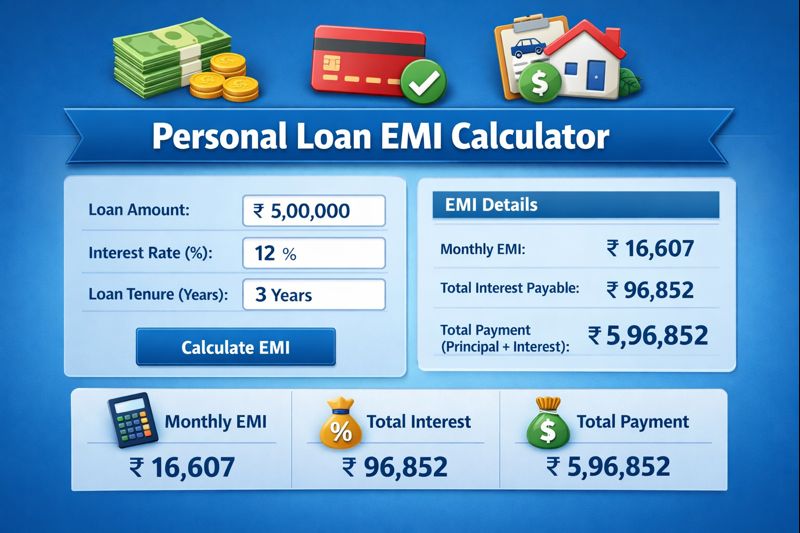 Personal Loan EMI Calculator Tool