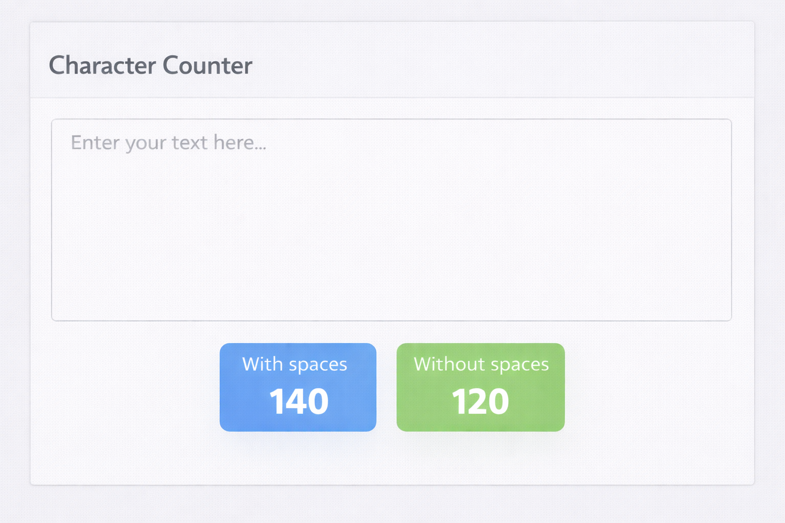 Character Counter tool preview