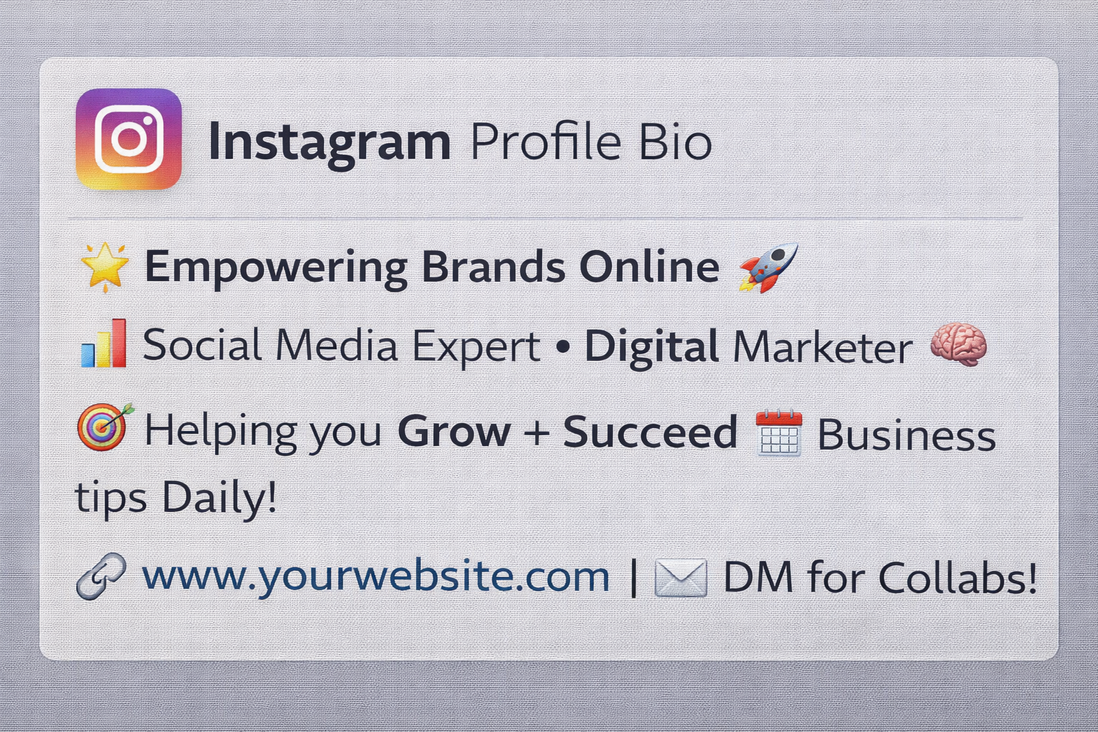 Instagram Bio Generator Tool