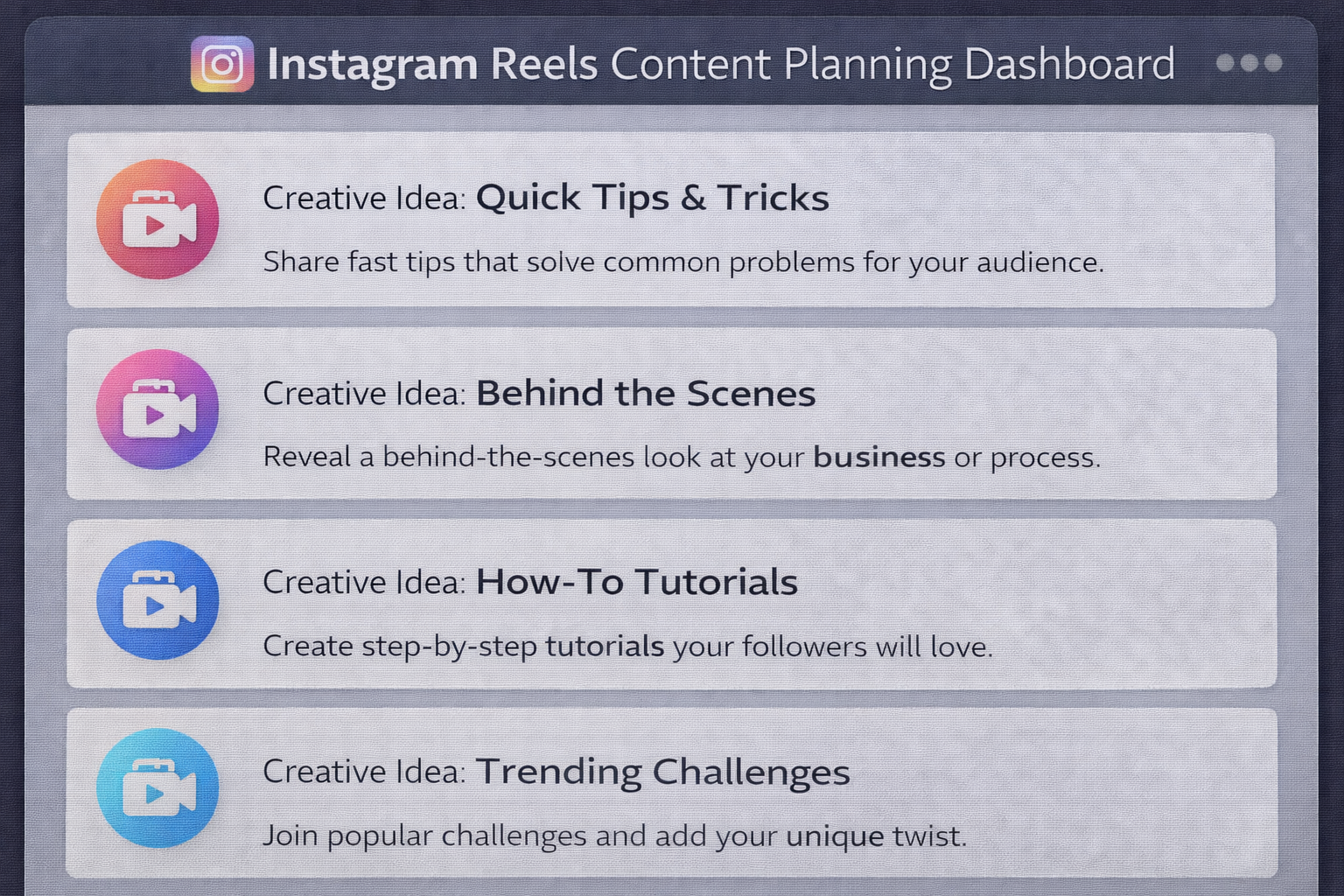 Instagram Reel Ideas Generator Tool